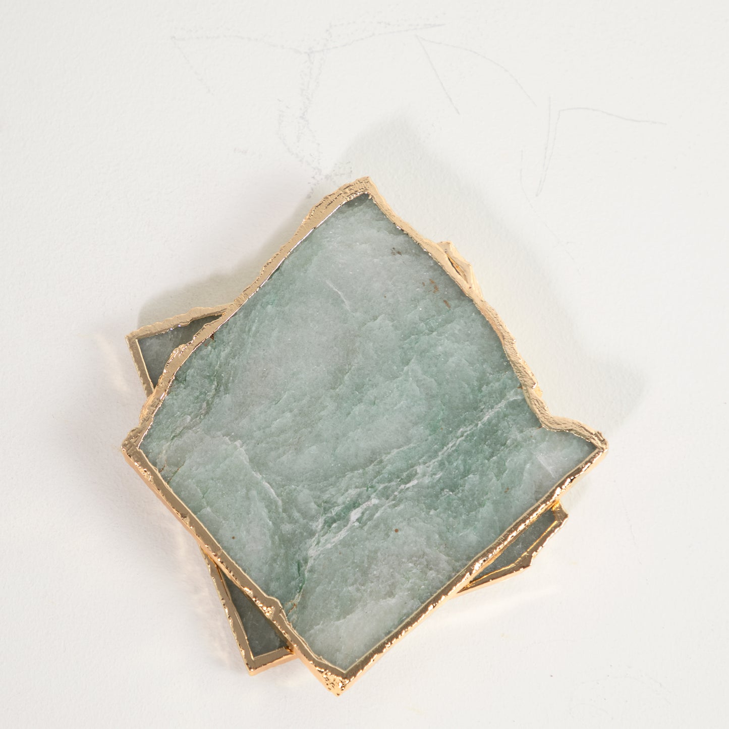 GREEN AVENTURINE COASTERS